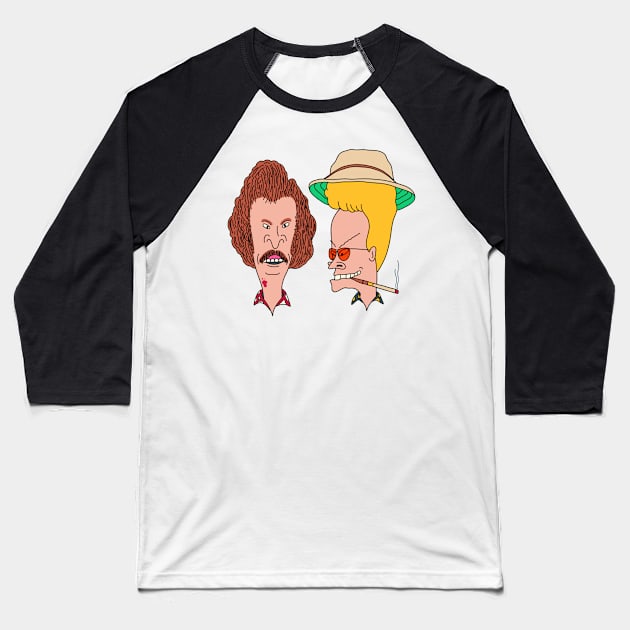 Beavis and Butthead in the style of Fear and Loathing in Las Vegas Baseball T-Shirt by robchick